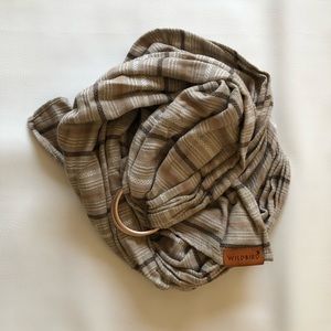 Wildbird Peewee double linen ring sling with rose gold rings